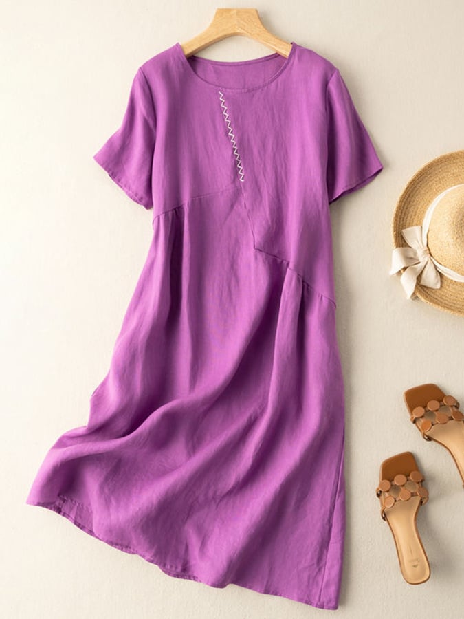 Literary And Retro Cotton Linen Dress